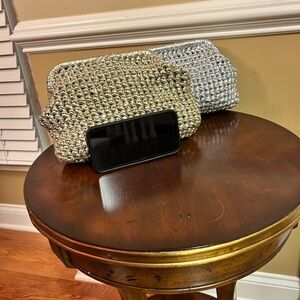 Gold and Silver Woven Clutch Bags